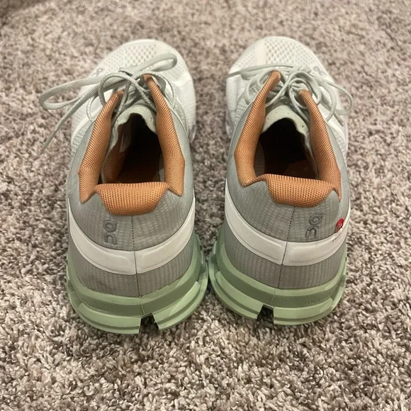 ON Cloudflow Womens Shoes Size 11, Color: Aloe/White - Picture 7 of 10